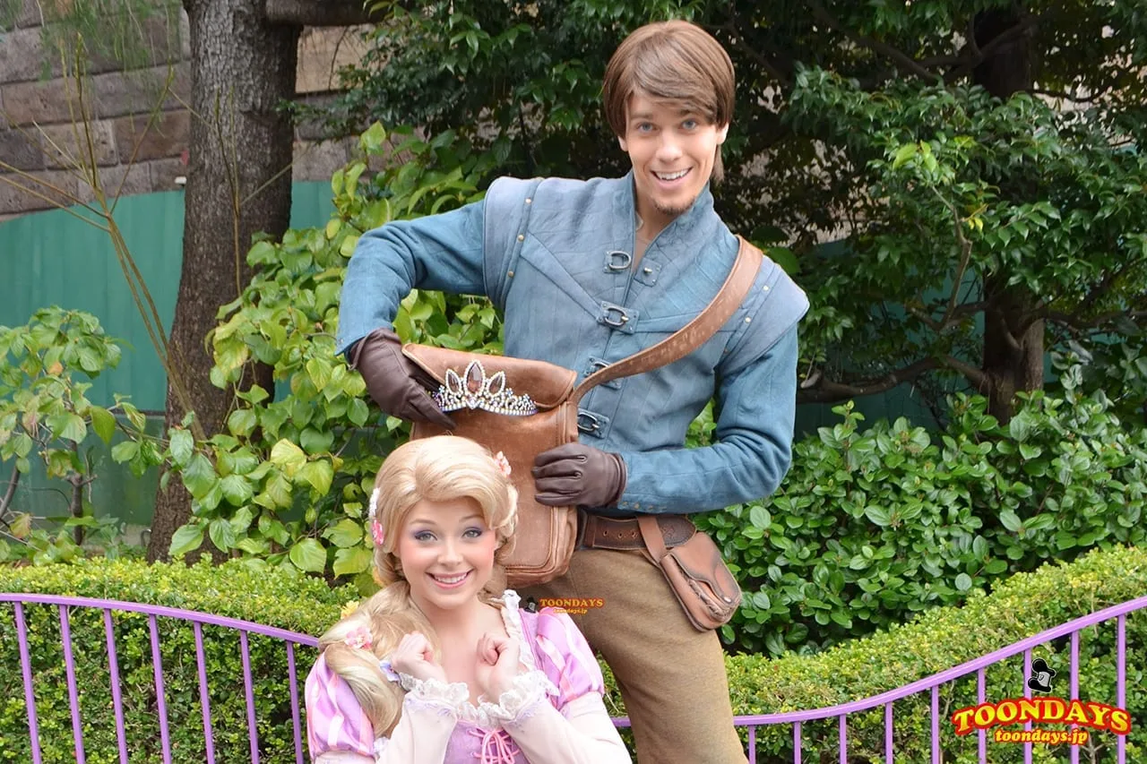 TDL ファンタジーランド グリーティング ラプンツェル  フリン・ライダー