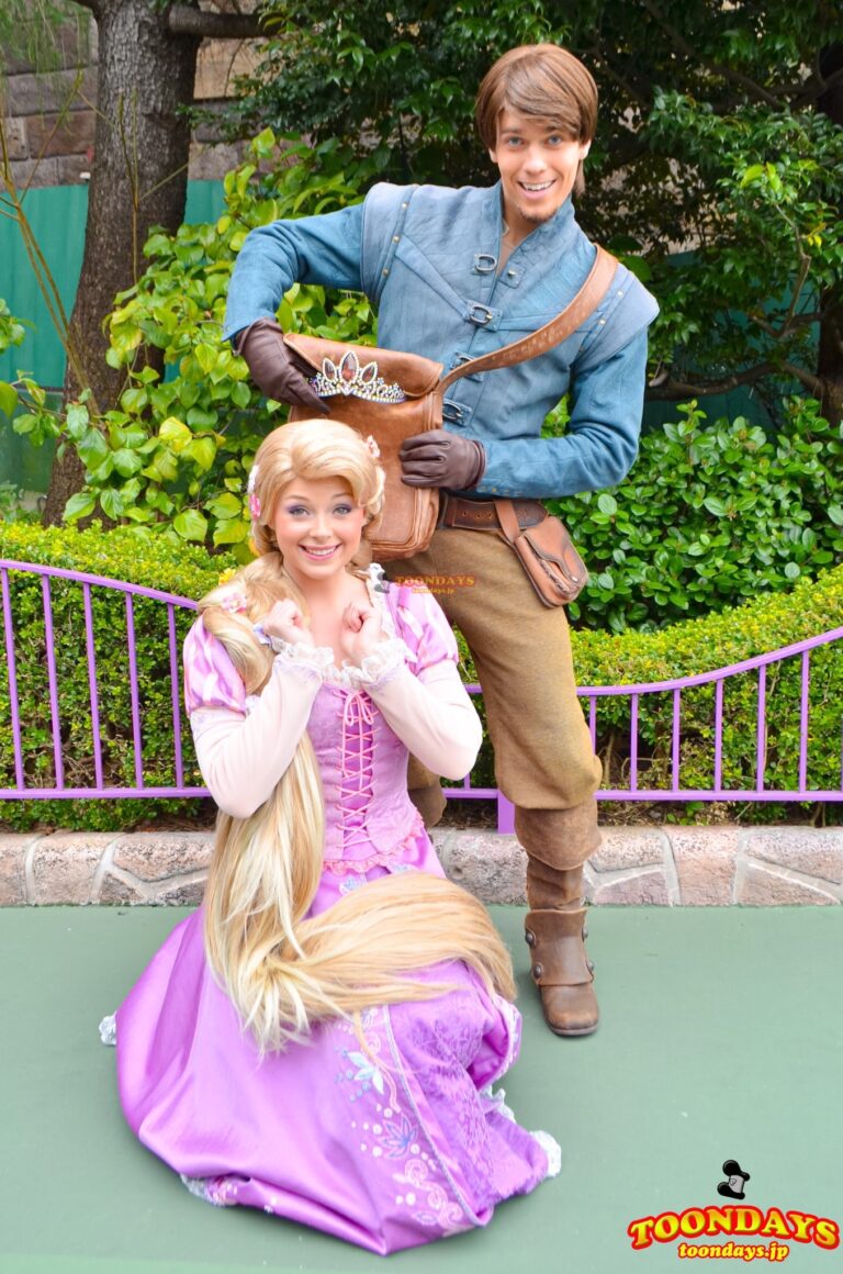 TDL ファンタジーランド グリーティング ラプンツェル  フリン・ライダー
