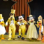 HKDL　ゴールデンミッキー　ドナルドダック　グーフィー　ミッキーマウス　ミニーマウス　ミニーマウス プルート