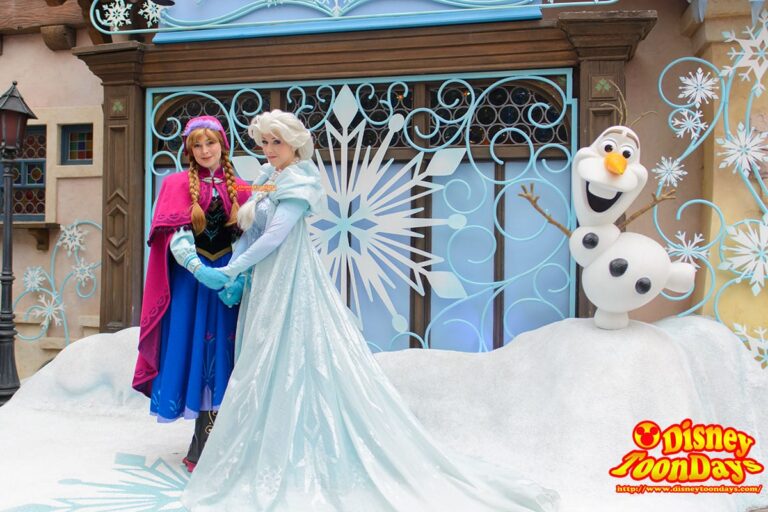 HKDL ファンタジーランド　グリーティング　アナ　エルサ