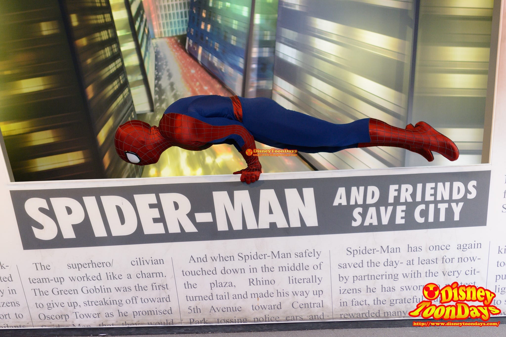 DLP ウォルトディズニースタジオ　バックロット　グリーティング　スパイダーマン