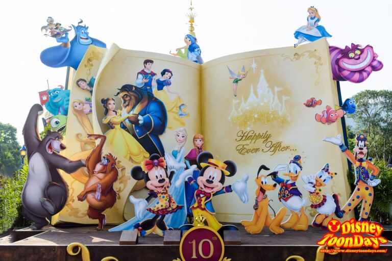 香港ディズニーランドの絵本のフォトロケーション