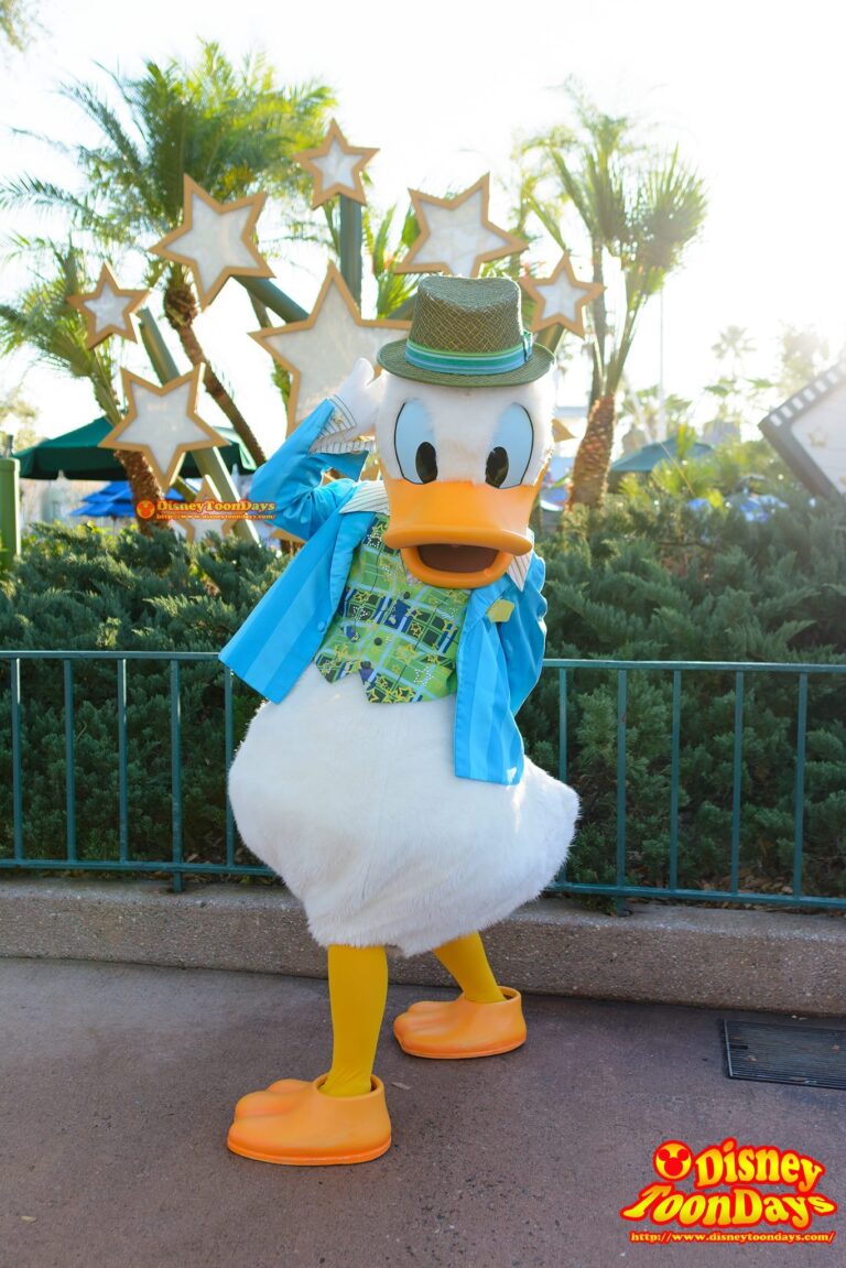 WDW ディズニーハリウッドスタジオ センターステージコートヤード グリーティング　ドナルドダック　　