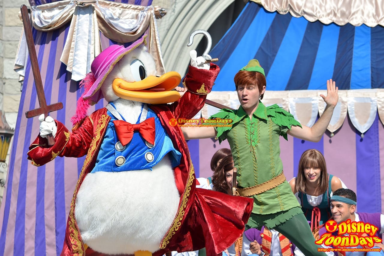 WDW マジックキングダム ファンタジーランド ドリーム・アロング・ウィズ・ミッキー ドナルドダック ピーターパン