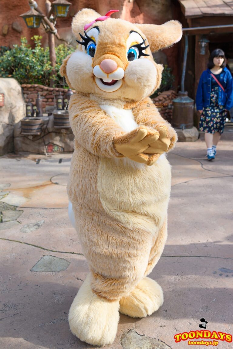 クリッターカントリーでフリーグリーティングをしているミス・バニー