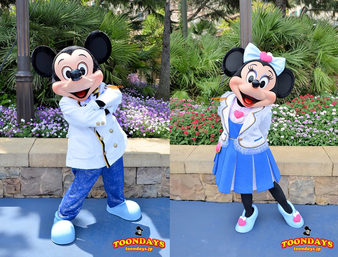 TDS『ディズニーシー・プラザ グリーティング』のミッキーマウスとミニーマウス