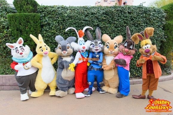 DLP ファンタジーランド グリーティング ジュディ・ホップス ロジャーラビット 三月ウサギ ミスバニー サンパー
