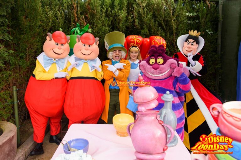 DLP ファンタジーランド グリーティング トゥイードルディー トゥイードルダム マッドハッター アリス チェシャ猫 クイーンオブハート (2)