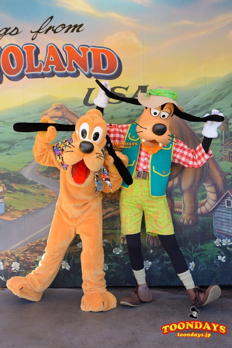 WDW アニマルキングダム ダイノランドUSA サービスステーション グリーティング プルート グーフィー
