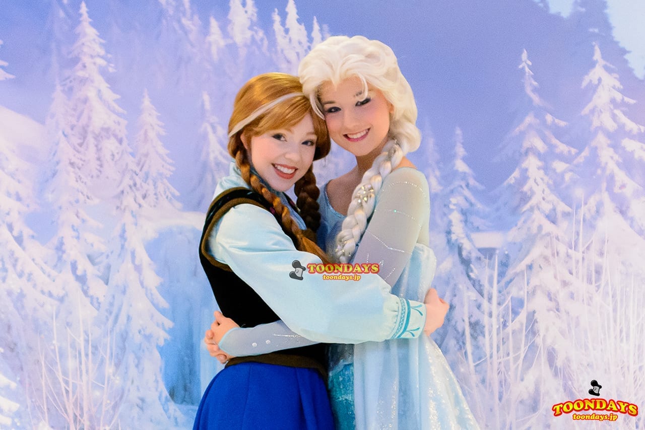 ディズニークルーズラインでアナ雪グリ!美しい姉妹アナ&エルサとグリーティング/世界一周レポート121