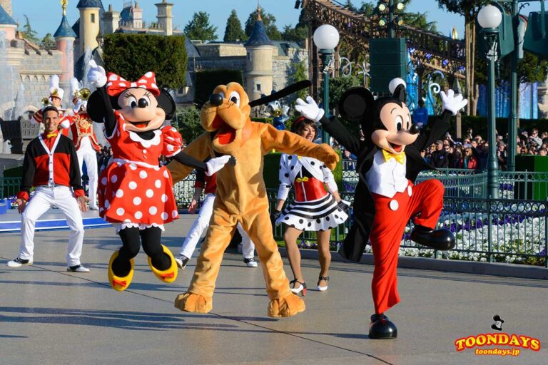 DLP メインストリートUSA　ザ・ディズニーランドパリ・25thアニバーサリー・グランドセレブレーション ミッキーマウス　ミニーマウス　プルート