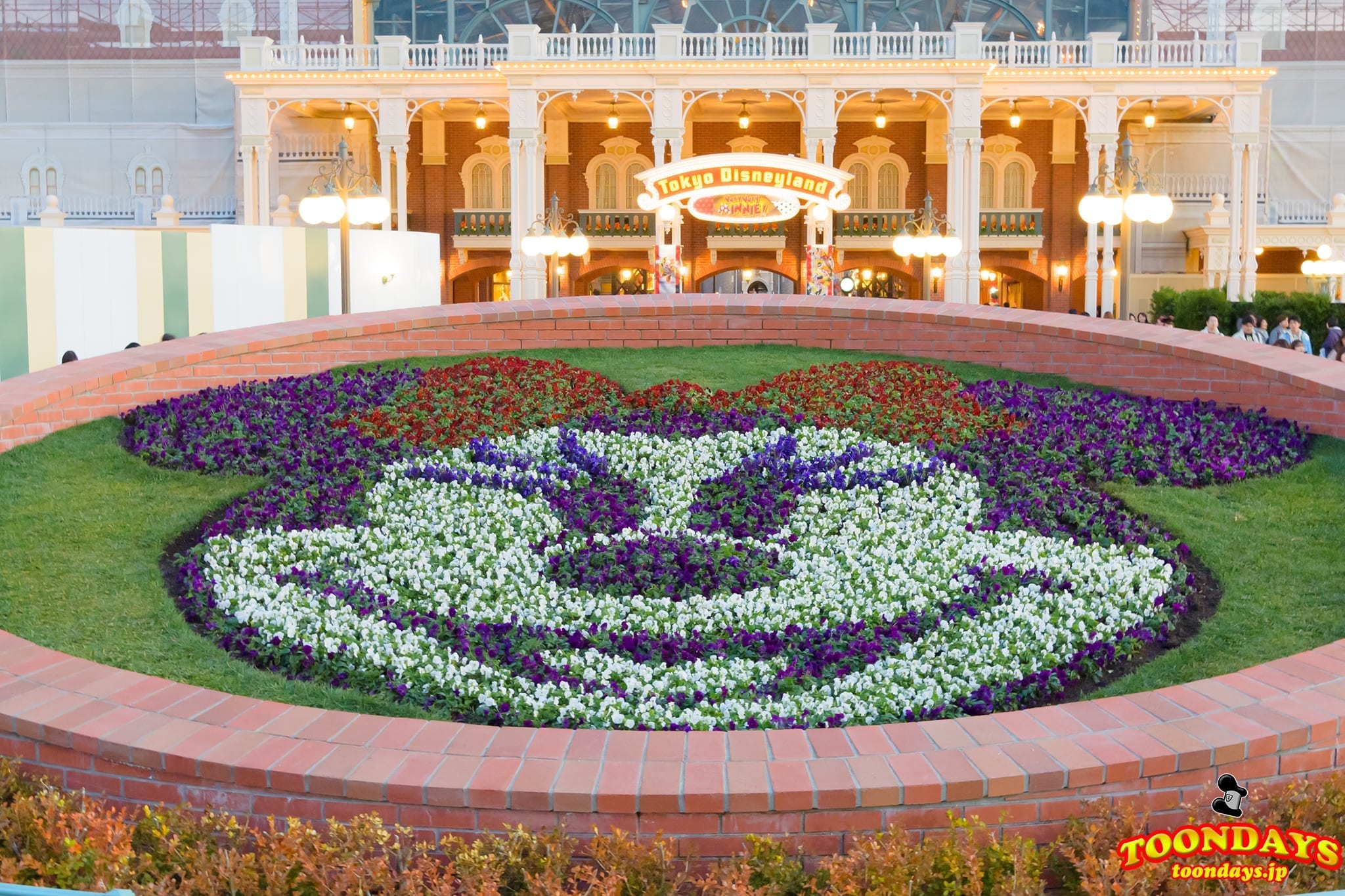 『ベリー・ベリー・ミニー！』のミニーマウスの花壇
