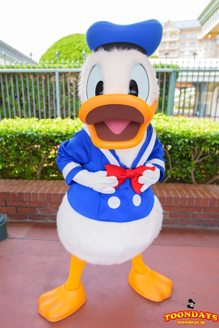 エントランスのフリーグリーティングのドナルドダック