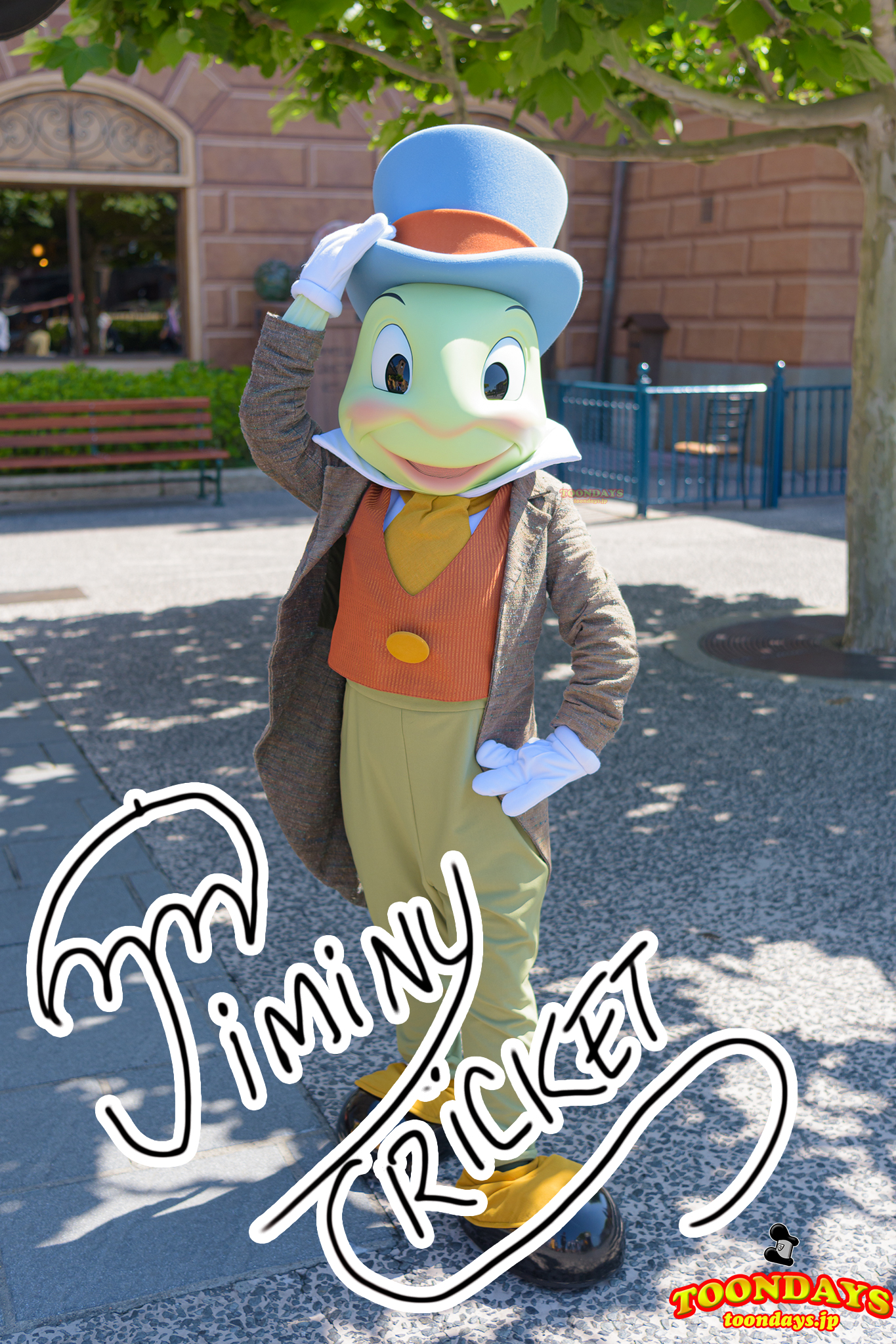 TDL 東京ディズニーランド　ジミニークリケット　ピンバッジ　ピノキオ　ピンズ 傘を広げたジミニー・クリケット！東京ディズニーランド