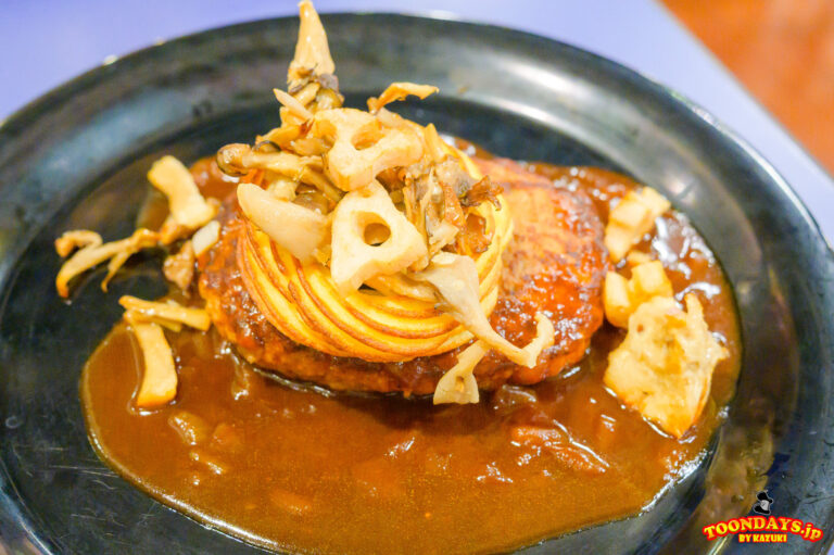 ハンバーグ、デミグラスオニオンソース