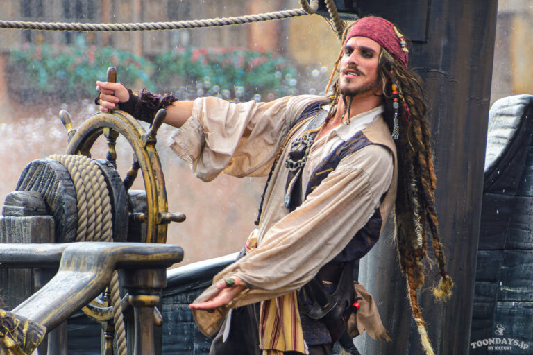 TDS「ディズニー・パイレーツ・サマー2017」の「パイレーツ・サマーバトル”ゲット・ウェット！”」に登場するジャック・スパロウ