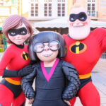 TDS「ピクサー・プレイタイム」グリーティングのミスターインクレディブル、イラスティガール（ミセス・インクレディブル）、エドナ・モード